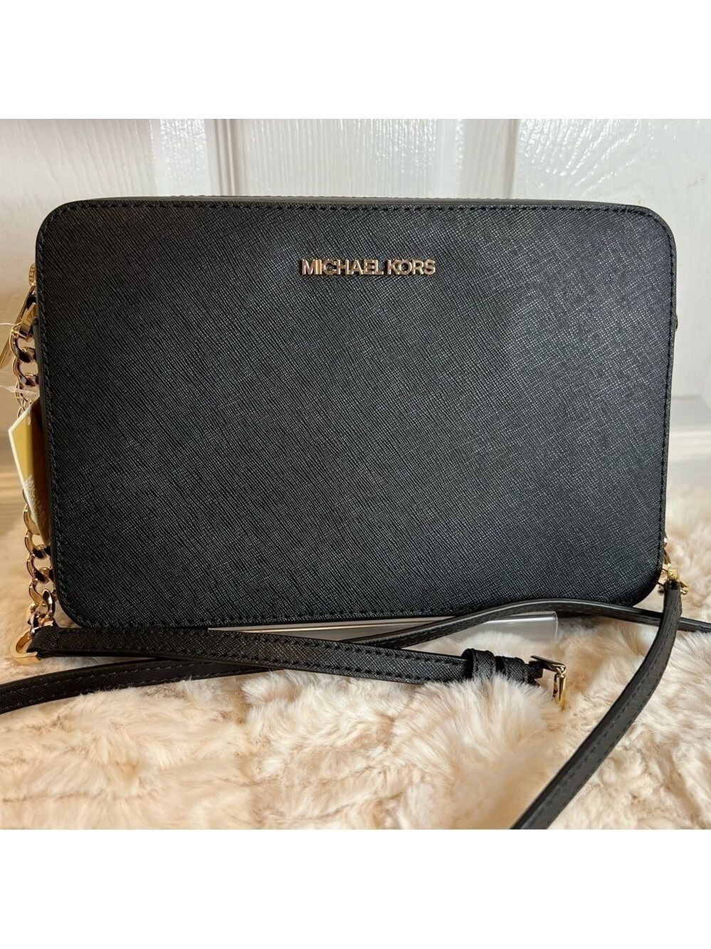 MICHAEL KORS WOMEN’s JETSET LARGE EAST WEST CROSSBODY. NEW WITH TAGS BLACK - Picture 1 of 12